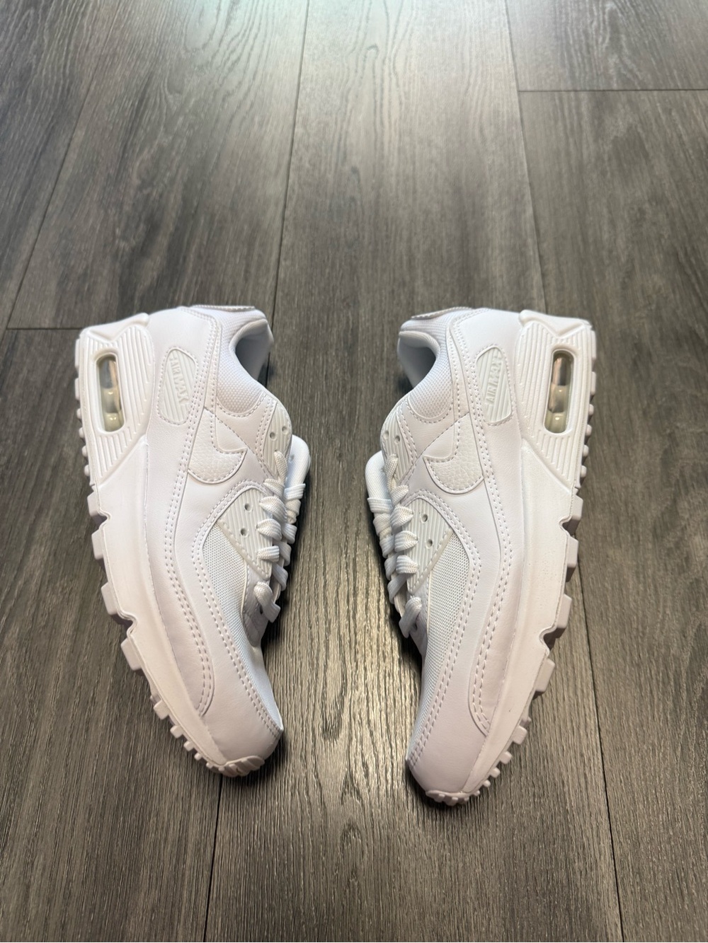 Nike Air Max 90 Women's Triple White Running Athletic Shoes DH8010 100